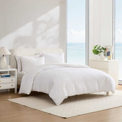 Seaside Floral White King Comforter-Sham Set,Antique White Wash,large