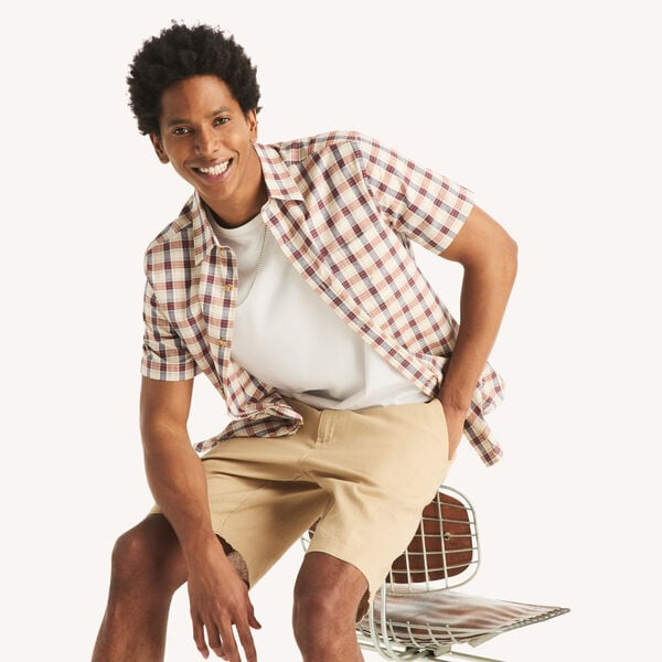 Plaid Short-Sleeve Shirt