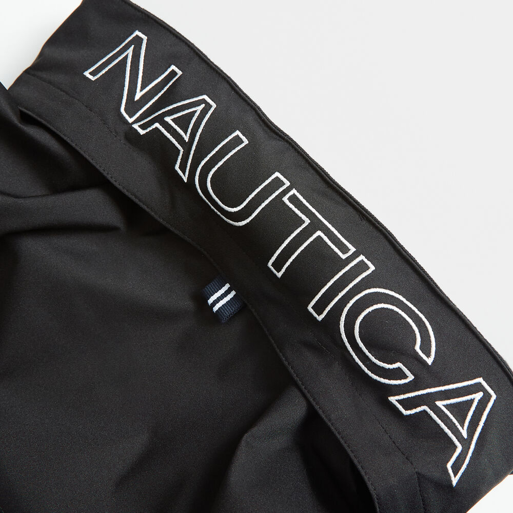 HOODED BOMBER JACKET,True Black,large