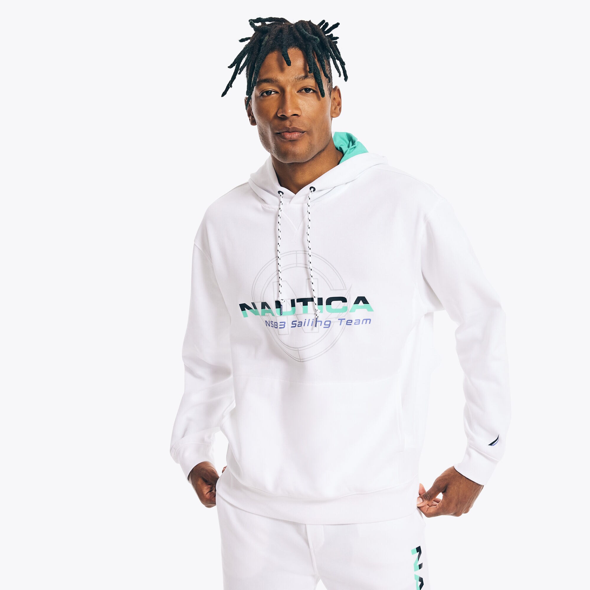 COMPETITION SAILING TEAM PULLOVER HOODIE,Bright White,large