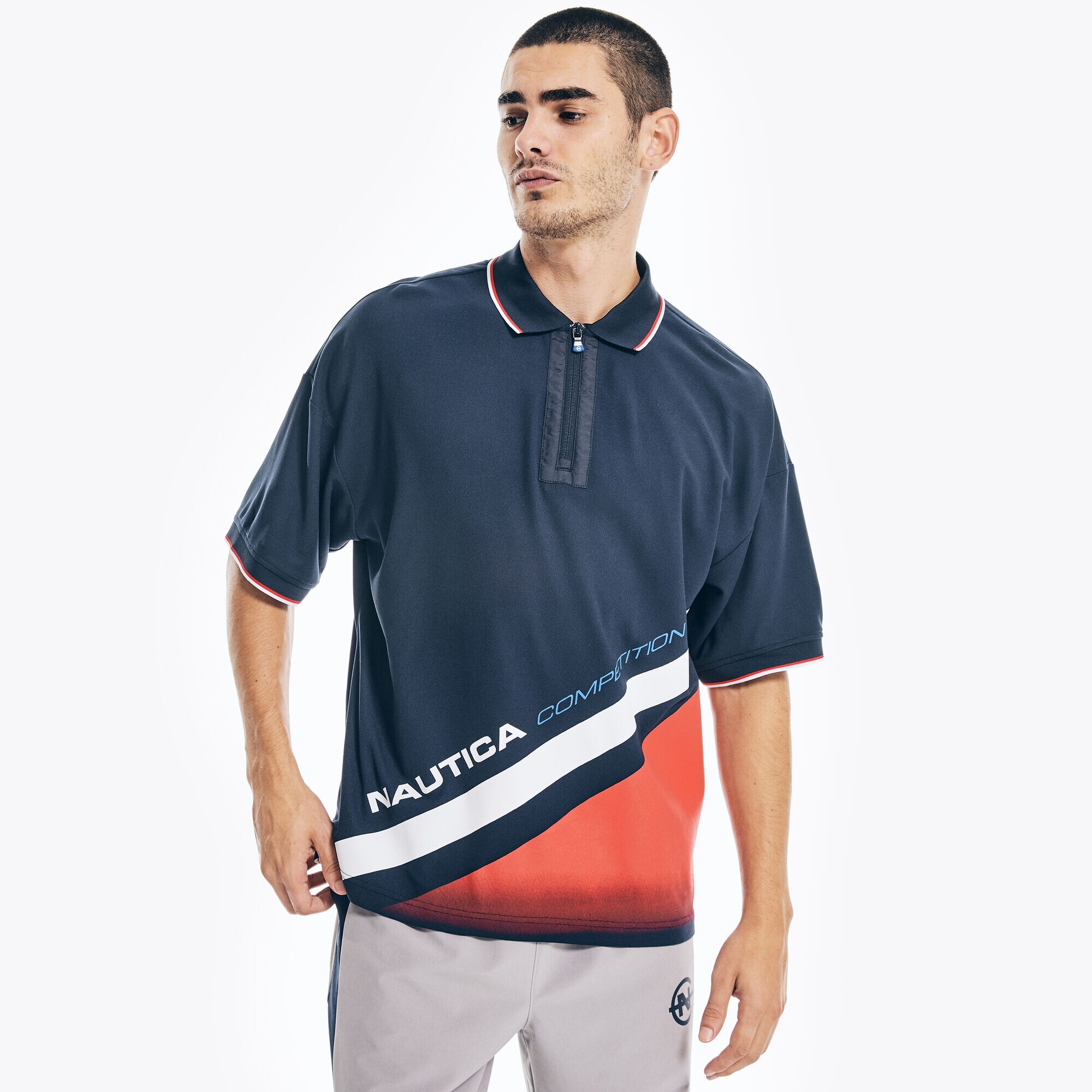 COMPETITION RELAXED FIT POLO,Navy,large