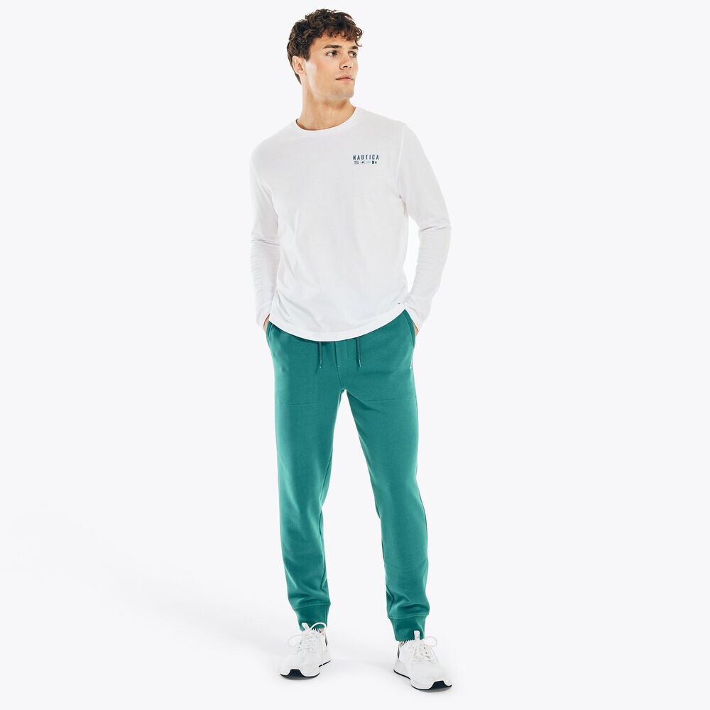 OCEAN GRAPHIC LONG-SLEEVE T-SHIRT,Bright White,large