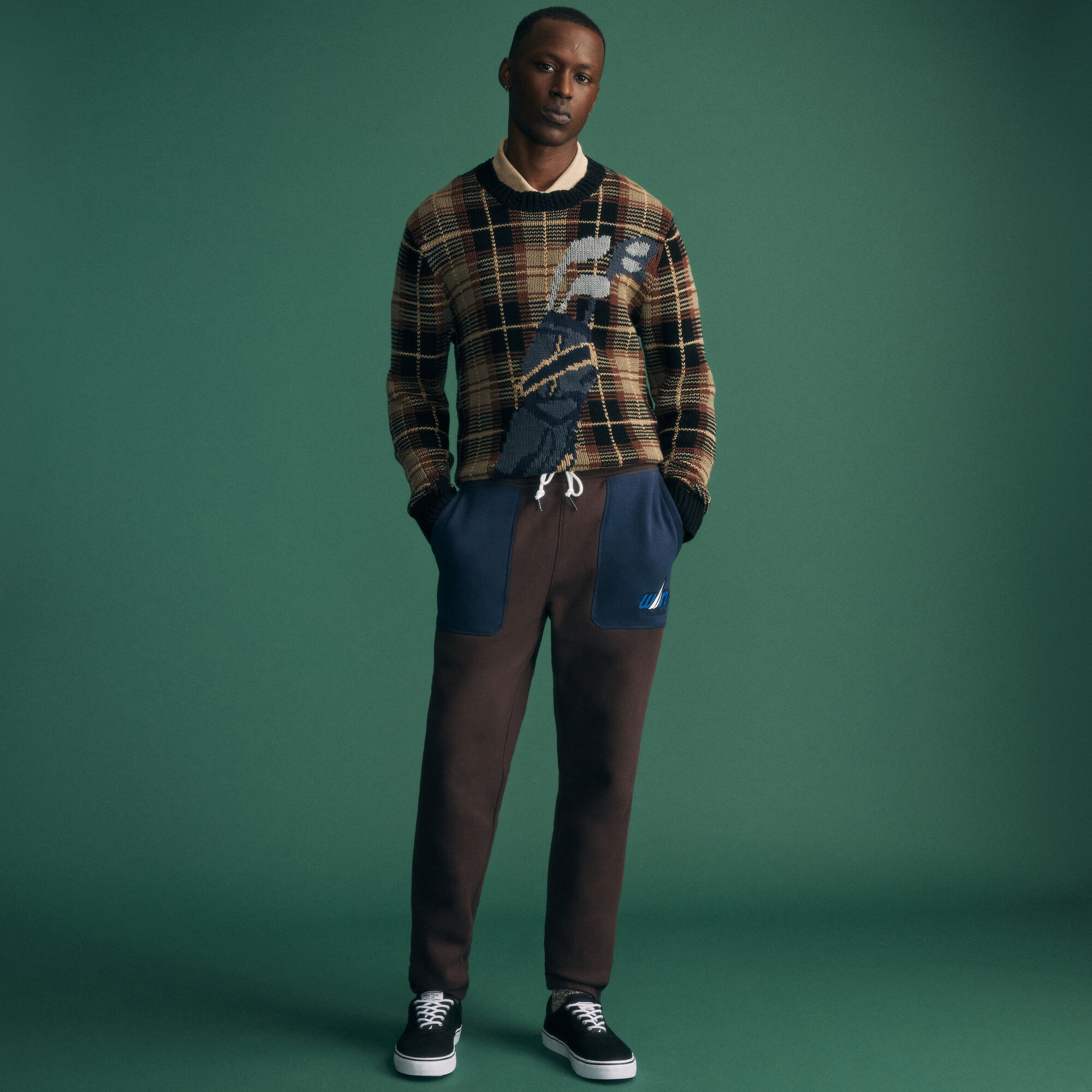 Eddie Win x Nautica Fleece Jogger,Stonesand,large