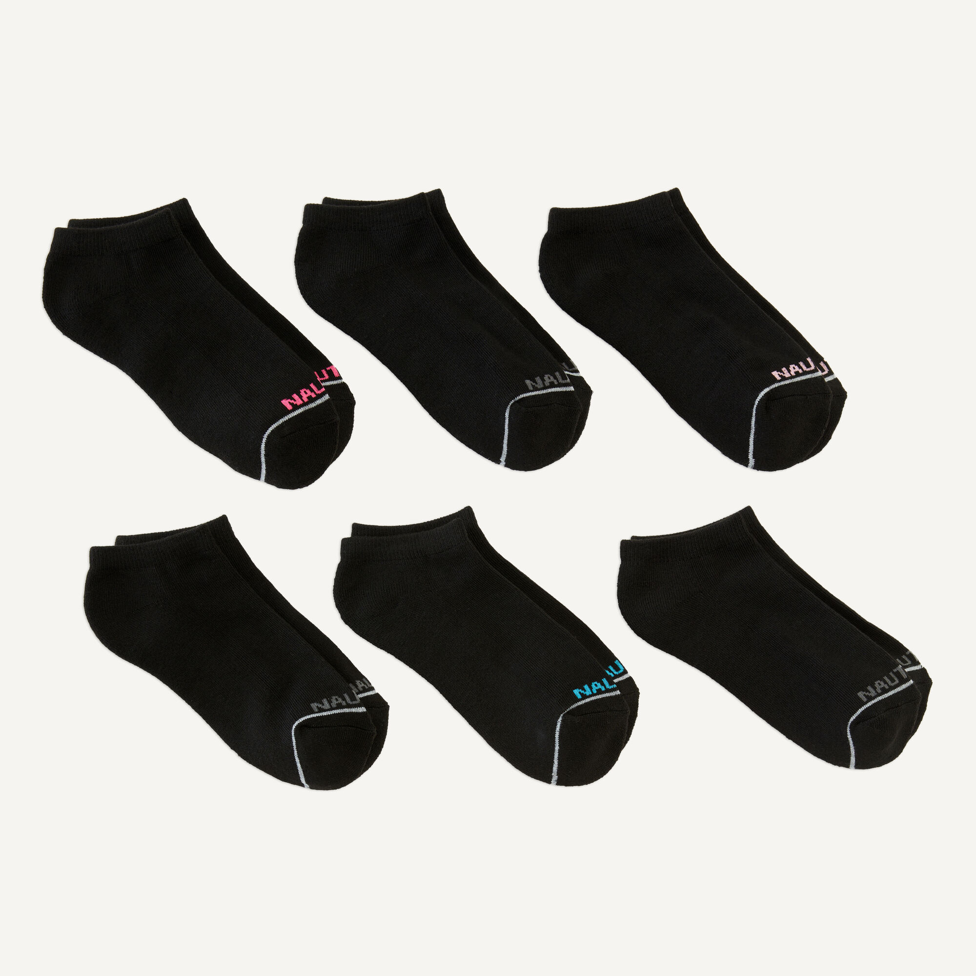 Lowcut Socks, 6-pack,Dove,large