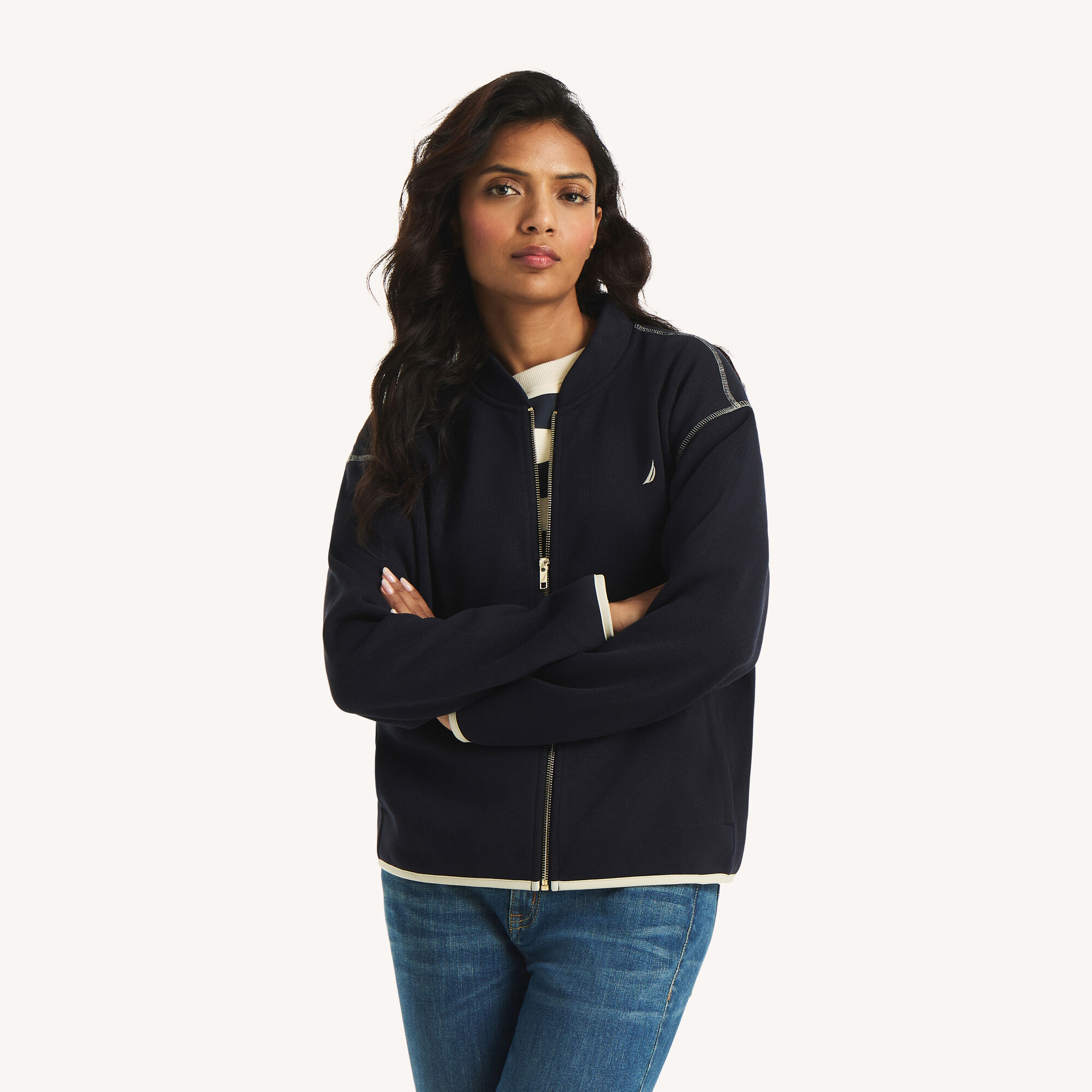 Sweater Fleece,Blue Indigo Heather,large