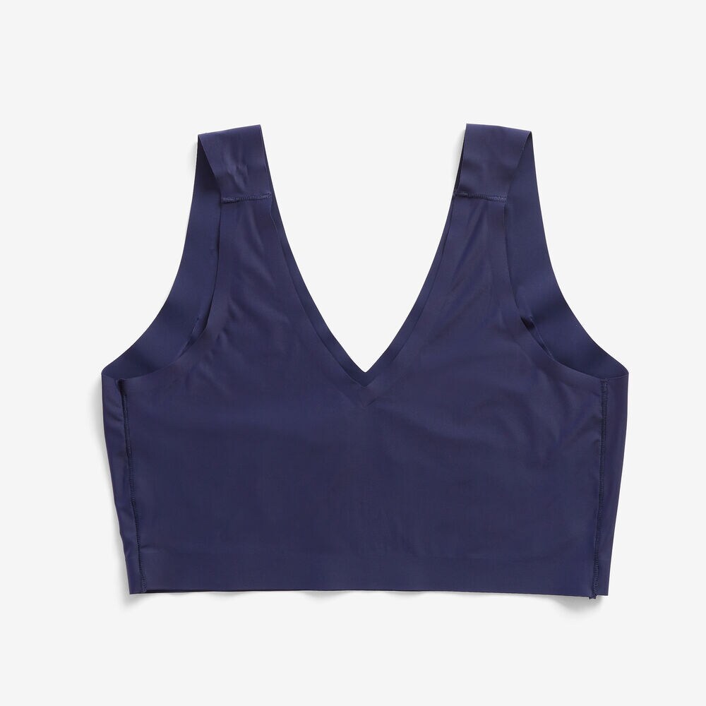 PLUS SEAMLESS LOGO BRALETTES, 2-PACK,Navy,large