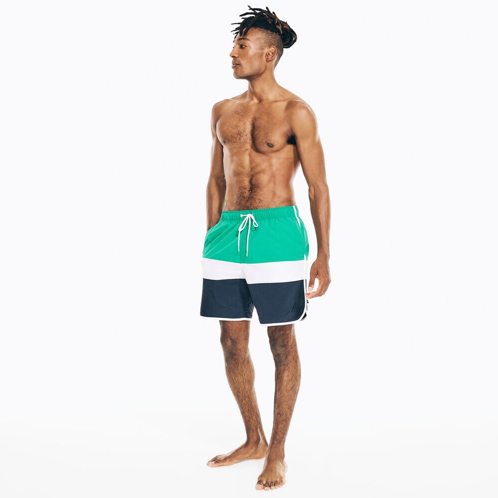 8" COLORBLOCK QUICK-DRY SWIM,Dark Dill,large