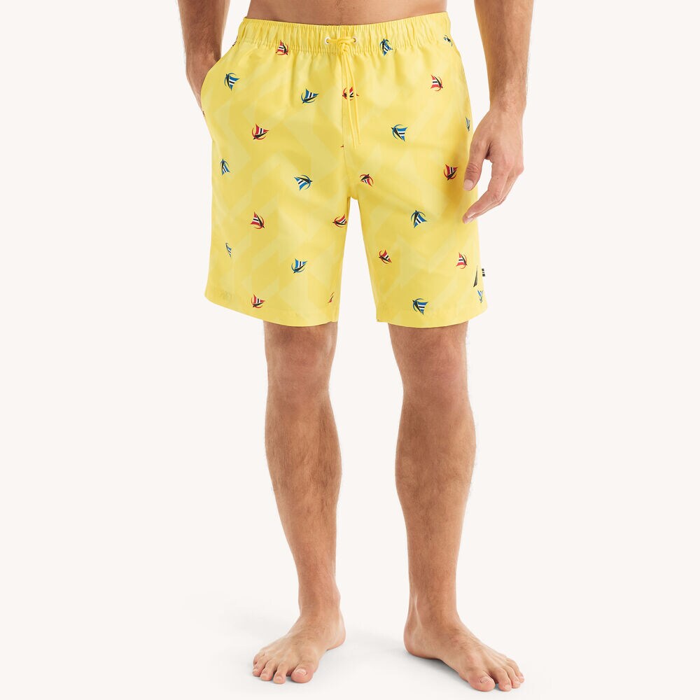 8" Sailboat Print Swim,Blazing Yellow,large
