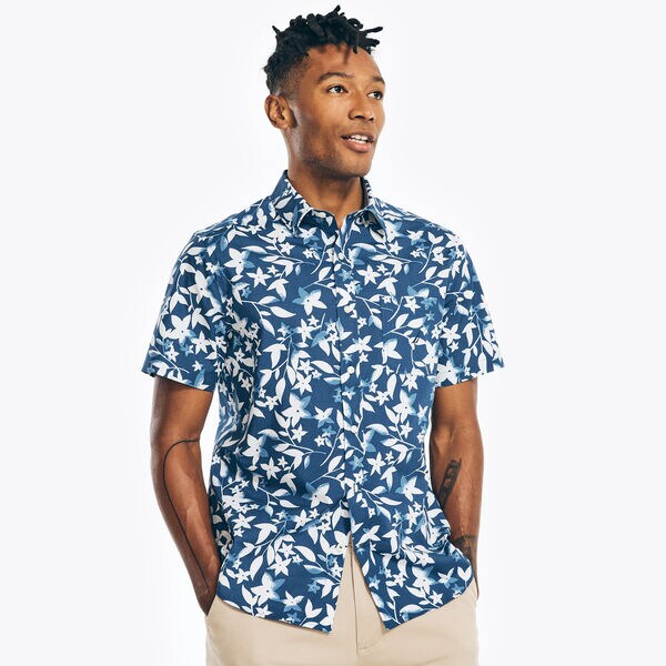 PRINTED POPLIN SHORT-SLEEVE SHIRT