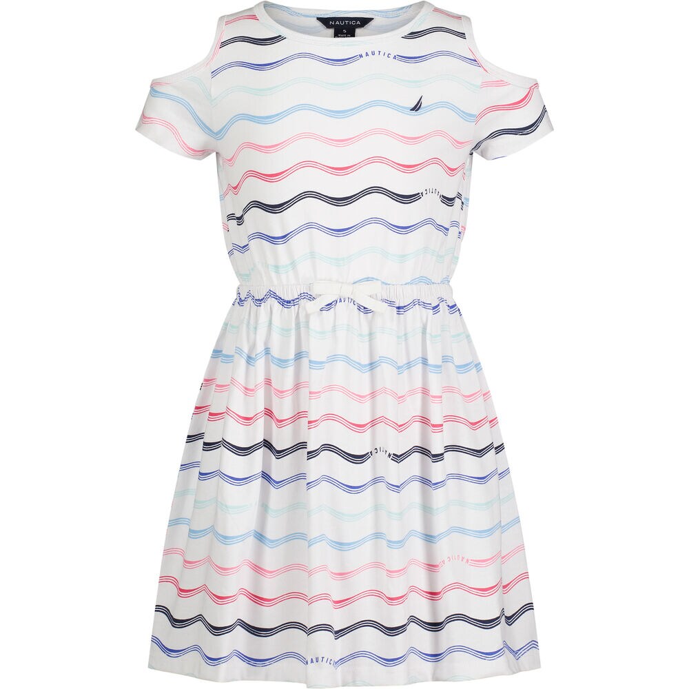 LITTLE GIRLS' MULTI WAVE DRESS (4-6x),Antique White Wash,large