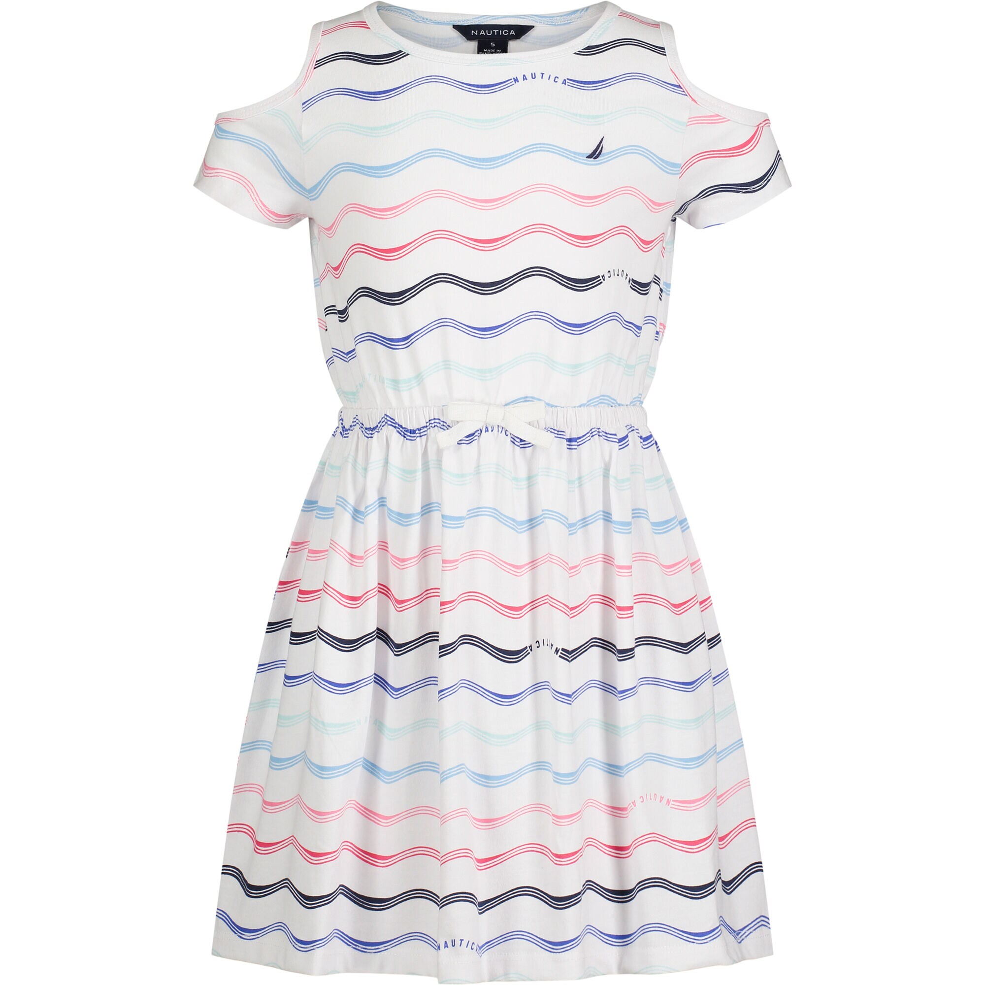 LITTLE GIRLS' MULTI WAVE DRESS (4-6x),Antique White Wash,large