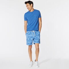7" FOLIAGE PRINT BOARDWALK SHORT,Riviera Blue,large