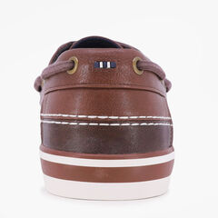 LOGO-DEBOSSED BOAT SHOE,Military Tan,large