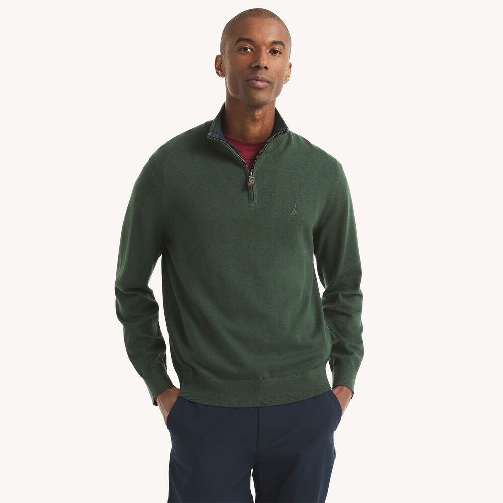 Navtech Quarter-Zip Sweater,Galley Green,large