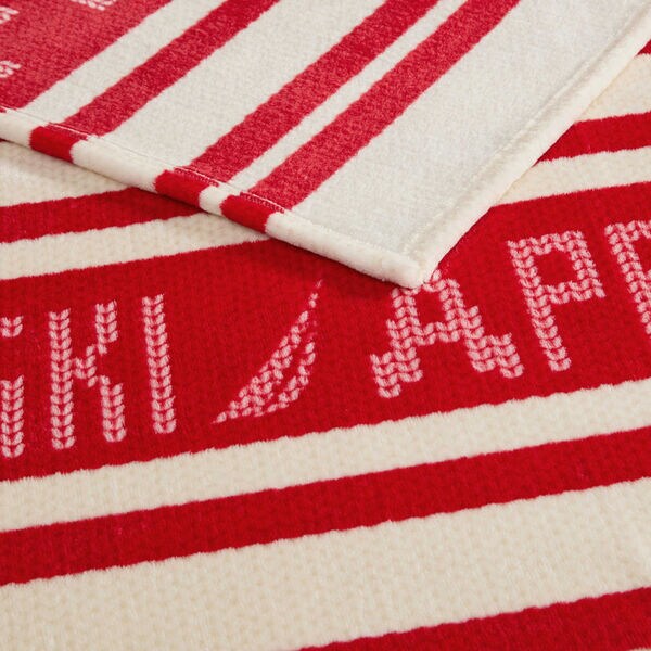 Apr&eacute;s Ski Red Stripe Full/Queen Blanket