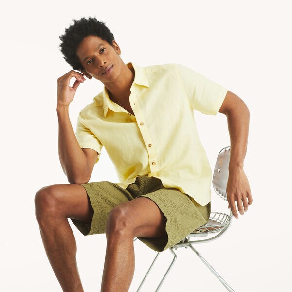 Short-Sleeve Linen Deck Shirt