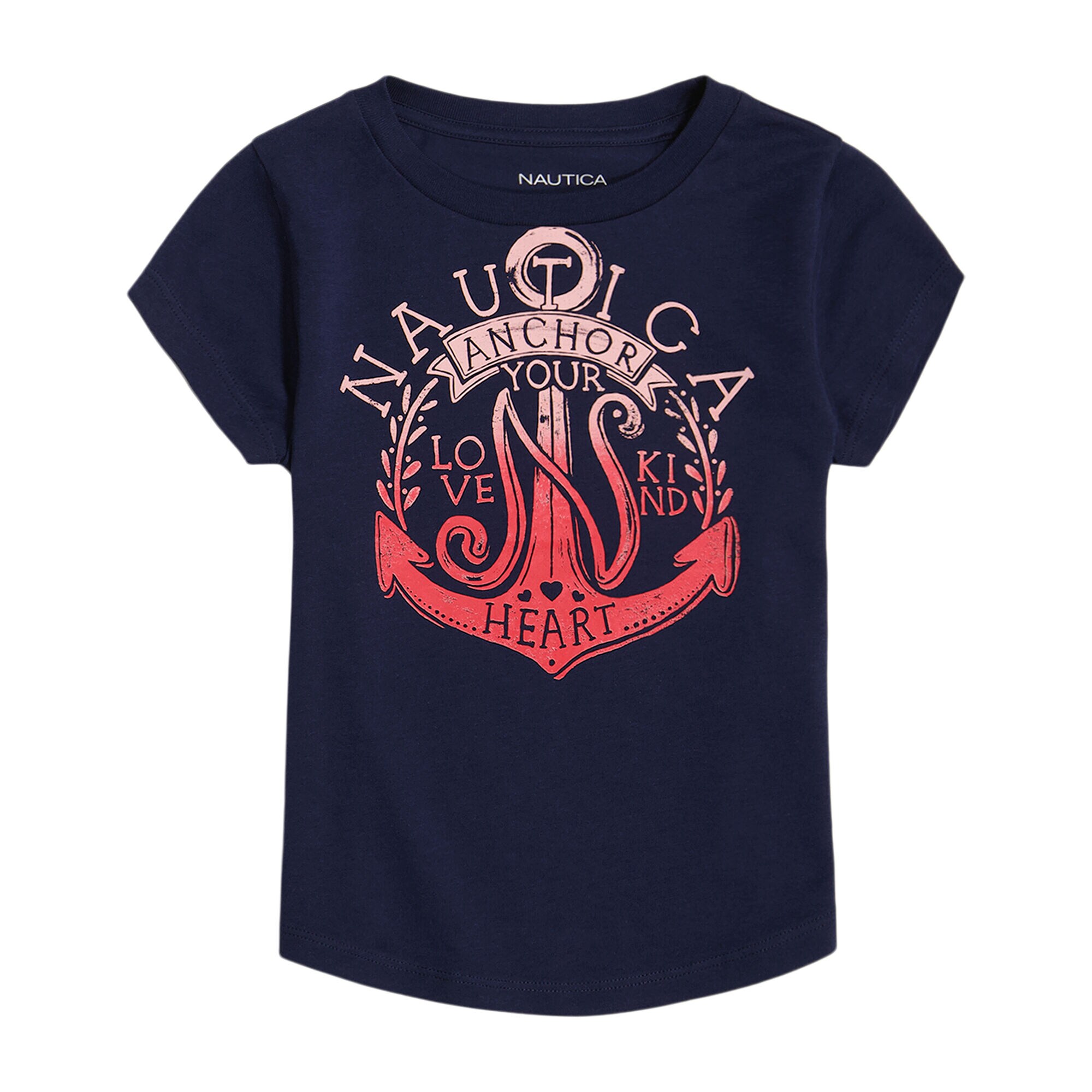 LITTLE GIRLS' YOUR HEART T-SHIRT (4-7),Navy,large