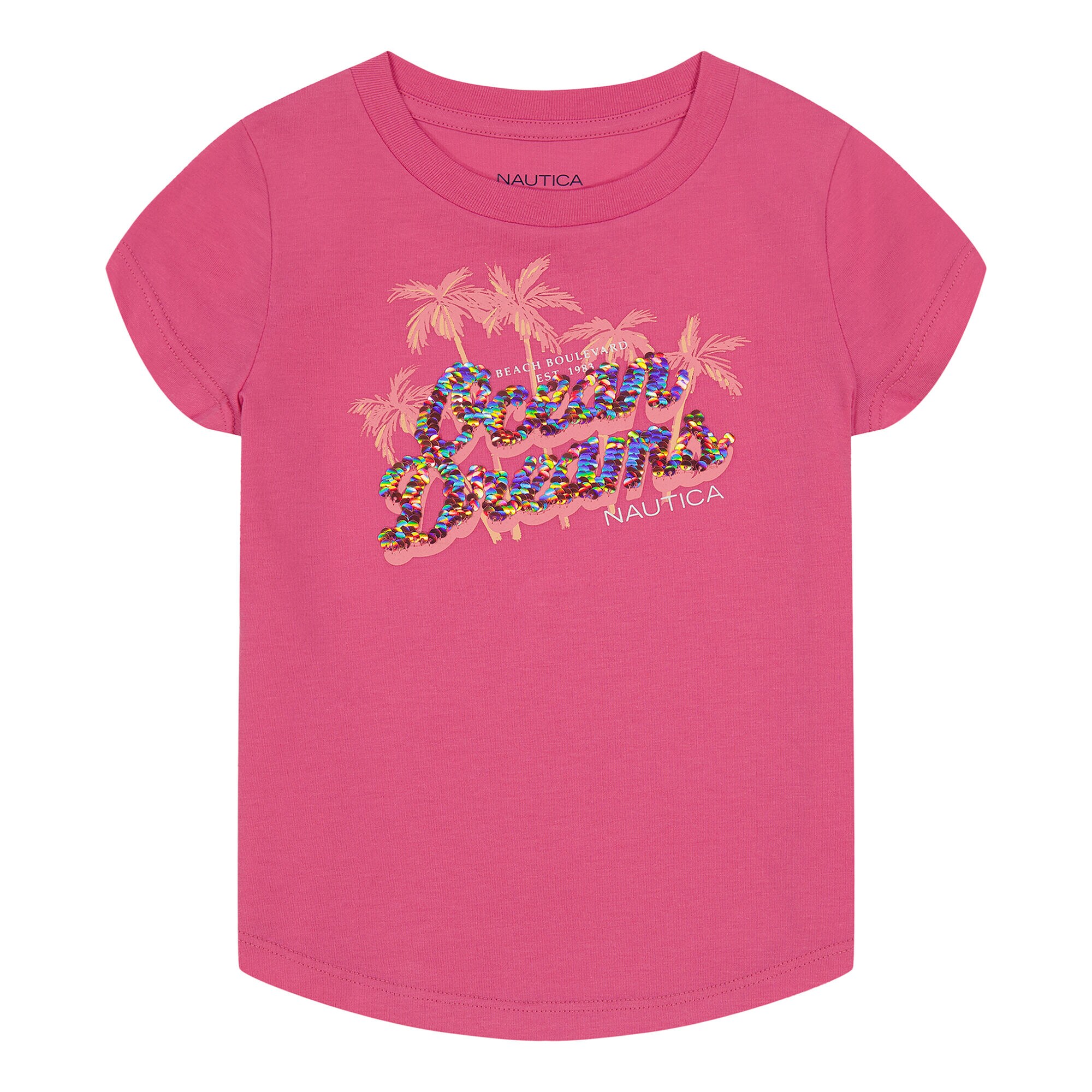 LITTLE GIRLS' OCEAN DREAMS T-SHIRT (4-7),Purple Heather,large