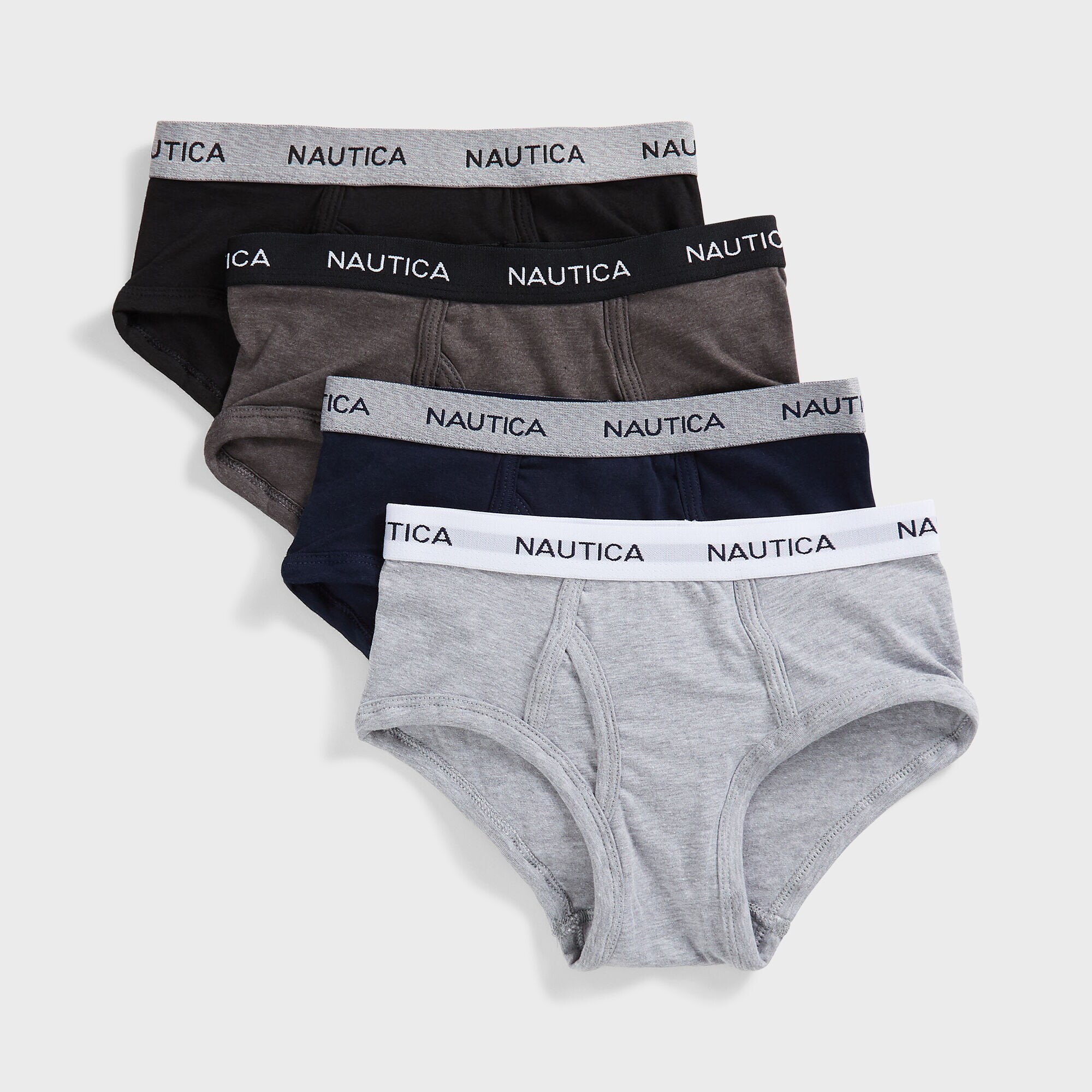 BOYS’ CLASSIC BRIEFS, 4-PACK,Grey Heather,large