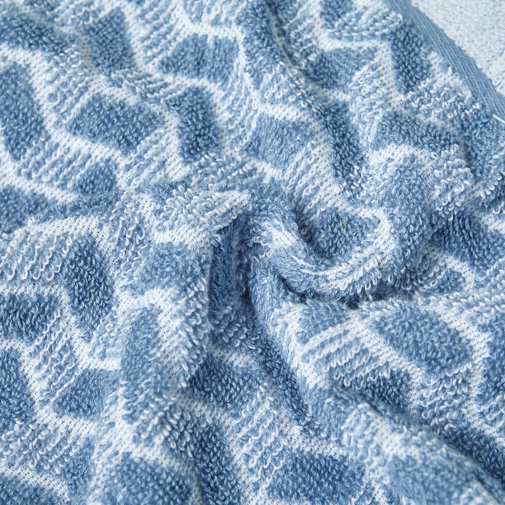 ZANE JACQUARD CHEVRON TOWEL SET,Classic Blue,large