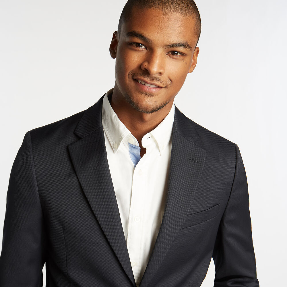CLASSIC FIT NAVY SPORT COAT WITH NAUTICAL LINING,Tugboat Blue,large