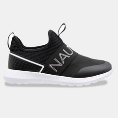 BOYS' LOGO STRAP SLIP-ON SNEAKER,Black,large