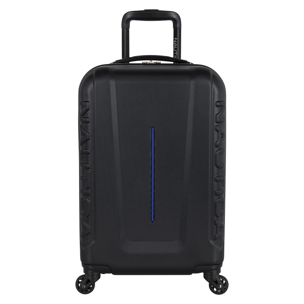 Vernon Bay 20" Hardside Spinner Luggage in Black/Cobalt,True Black,large
