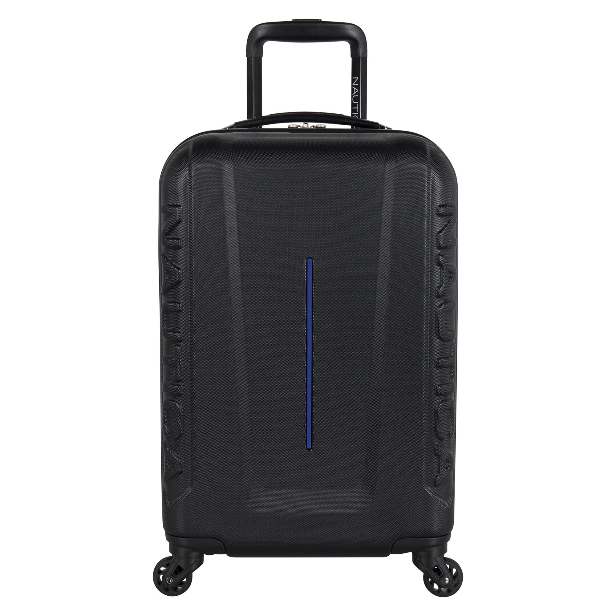 Vernon Bay 20" Hardside Spinner Luggage in Black/Cobalt,True Black,large