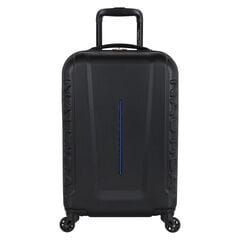 Vernon Bay 20" Hardside Spinner Luggage in Black/Cobalt,True Black,large