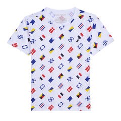 BOYS' RANDOLPH AO T-SHIRT IN SIGNAL FLAG PRINT,Antique White Wash,large
