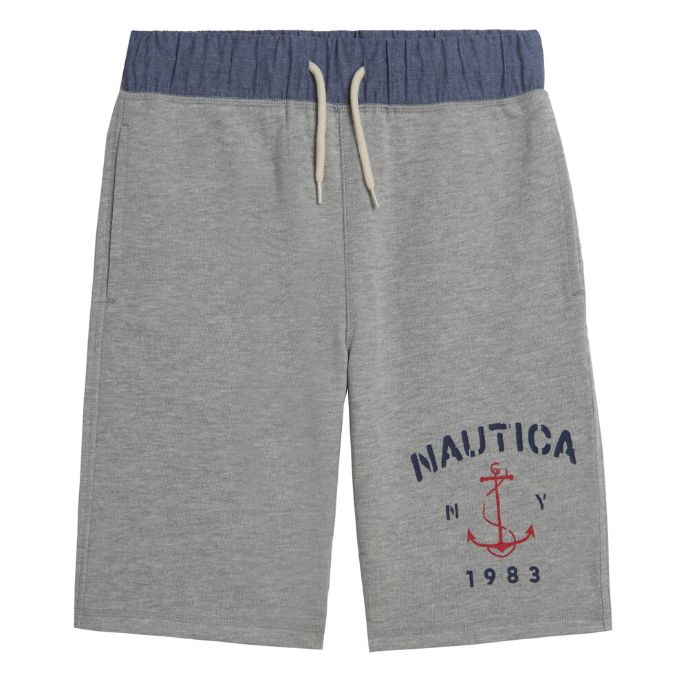 TODDLER BOYS' LOGO GRAPHIC PULL-ON SHORT (2T-4T),Grey Heather,large