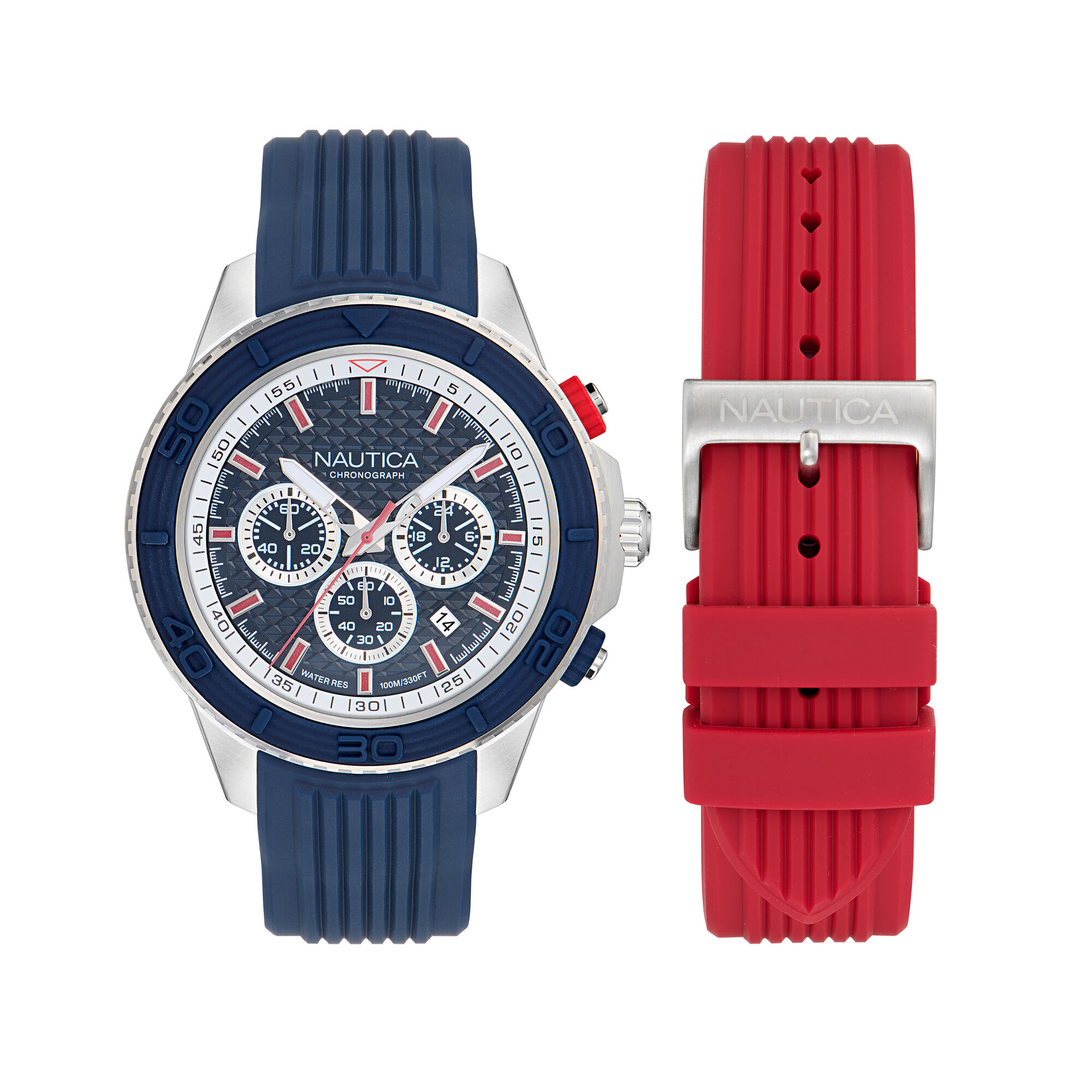 Nautica One Chronograph And Silicone Strap Set (00656086112658) photo