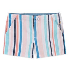 LITTLE GIRLS' MULTICOLOR STRIPED TWILL SHORT (4-7),Antique White Wash,large