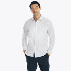 DOT PRINT OXFORD SHIRT,Bright White,large