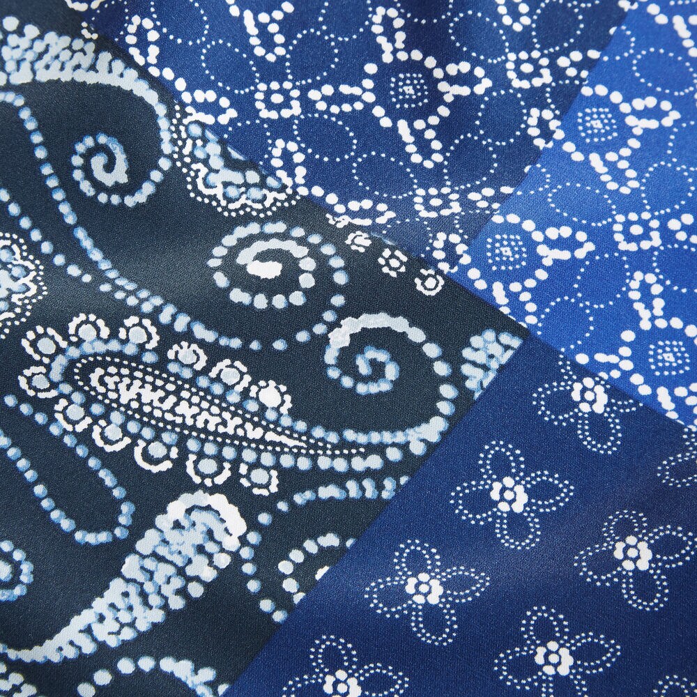 BATIK MIX PRINT SLEEVELESS TOP,Blue Depths,large