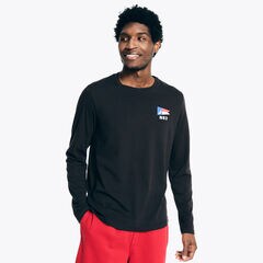 Sustainably Crafted Long-Sleeve Graphic T-Shirt,True Black,large