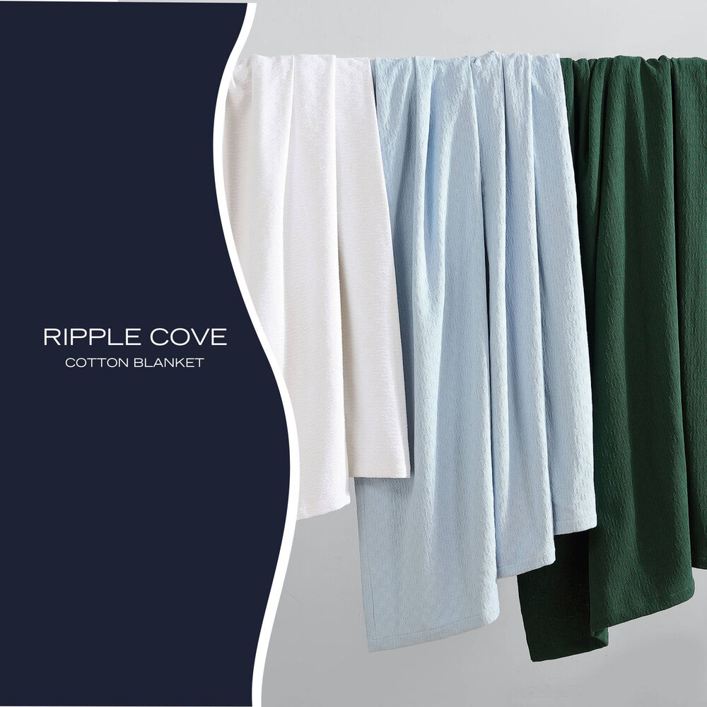 Ripple Cove Green Full/Queen Blanket,Dark Hunter,large