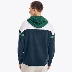 BIG & TALL COLORBLOCK HOODIE,Navy,large
