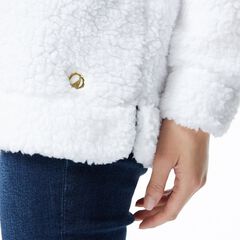 SHERPA MOCK NECK SWEATER,Bright White,large
