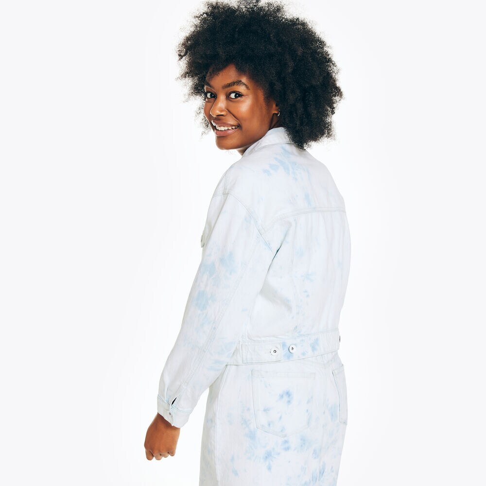 NAUTICA JEANS CO. CLOUD WASH CROPPED JACKET,Shell,large