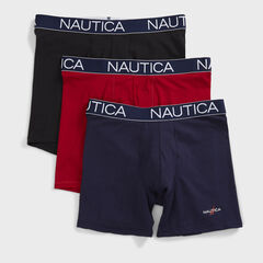 LIMITED EDITION LOGO STRETCH BOXER BRIEFS, 3-PACK,Matte Dark Tortoise,large