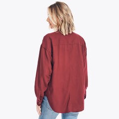 FLANNEL BUTTON-DOWN SHIRT,Classic Red,large