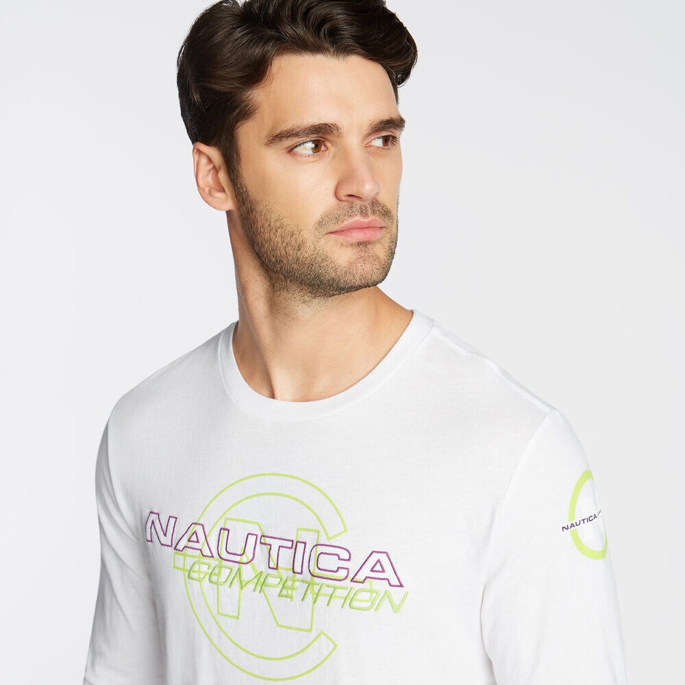 NAUTICA COMPETITION LONG-SLEEVE T-SHIRT,Bright White,large