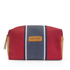 Shadowbox Makeup Case - Red & Navy Stripe,Nautica Red,large