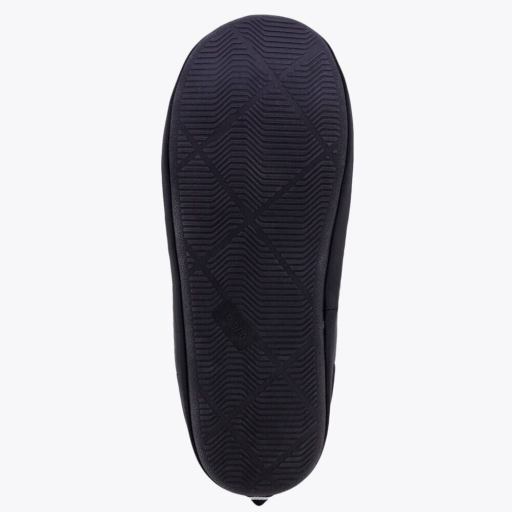 NYLON FLEECE-LINED SLIPPER,Black,large
