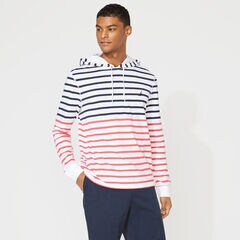 STRIPED T-SHIRT HOODIE,Bright White,large