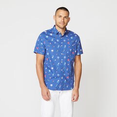 TROPICAL PRINT SHORT SLEEVE SHIRT,Limoges,large