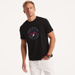 MODERN MARITIME GRAPHIC T-SHIRT,True Black,large