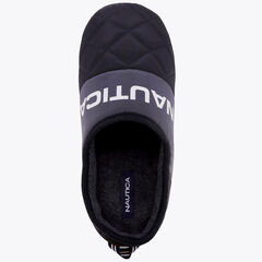 NYLON FLEECE-LINED SLIPPER,Black,large