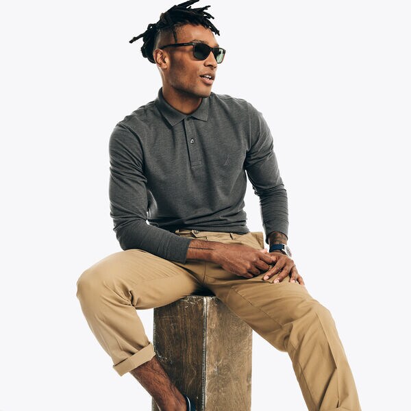 Classic Fit Long-Sleeve Polo